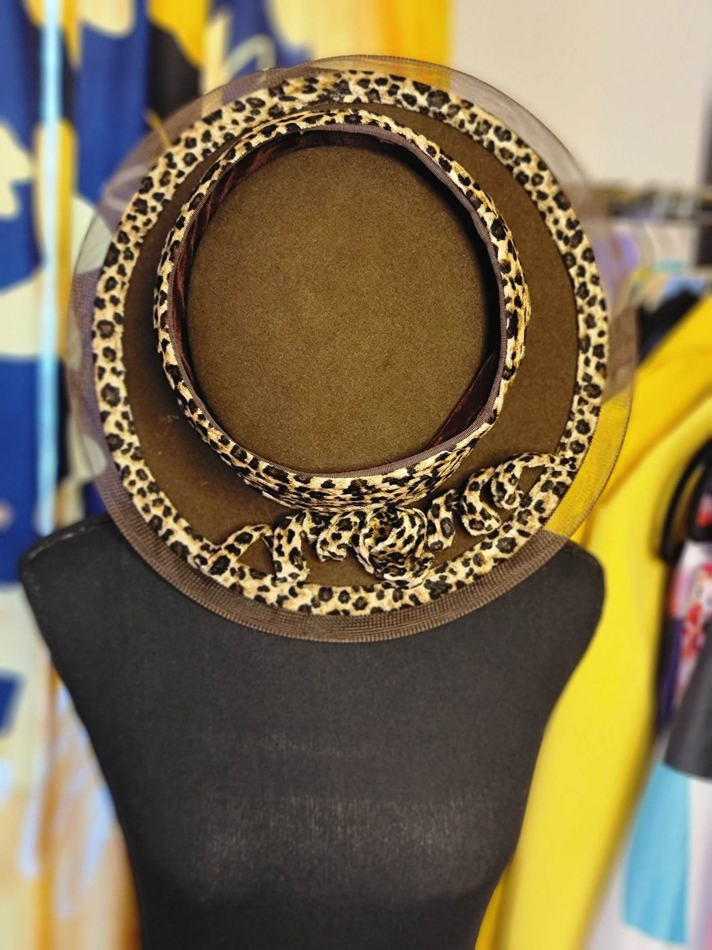 Animal Print Topper Hat