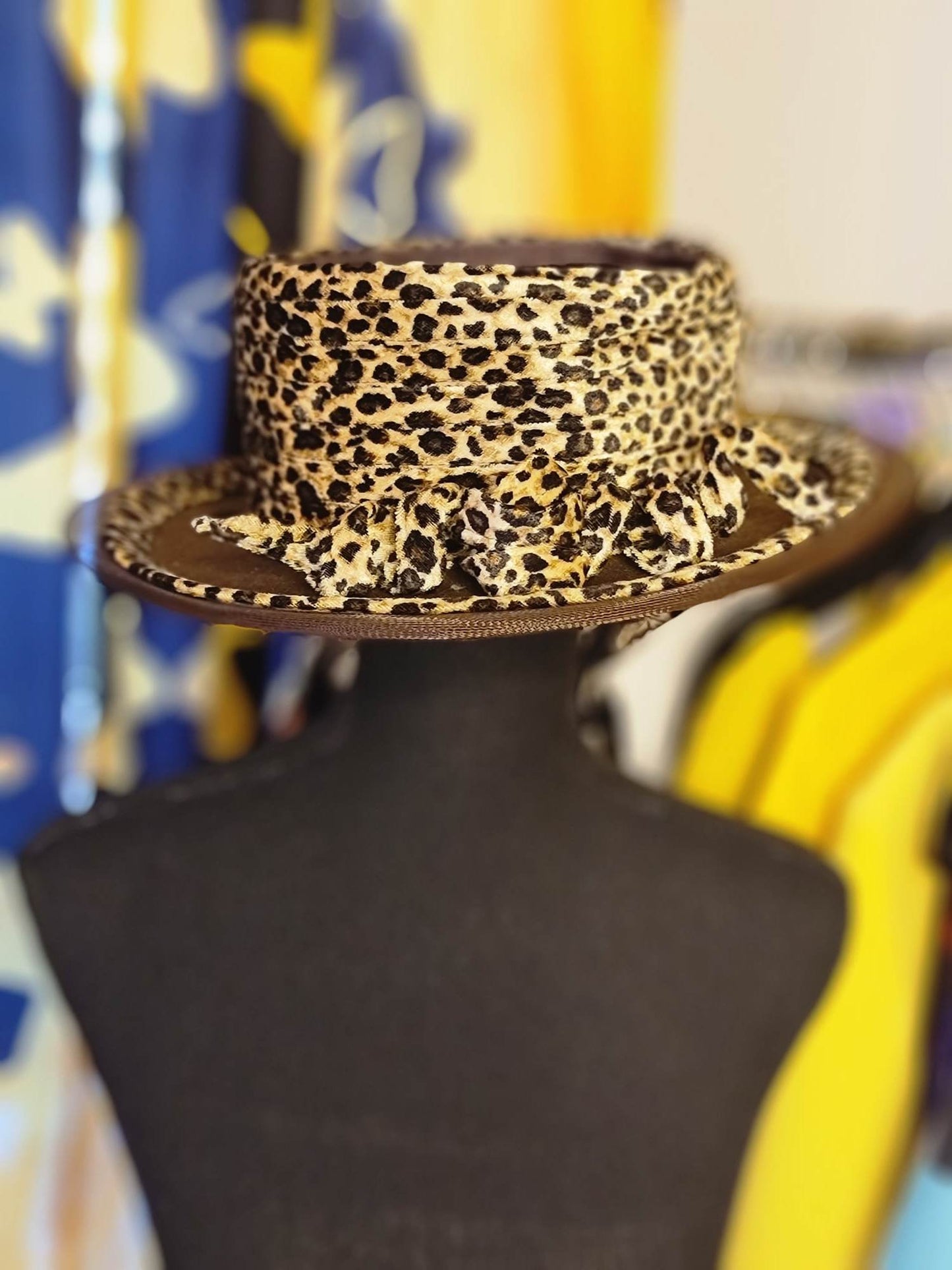Animal Print Topper Hat