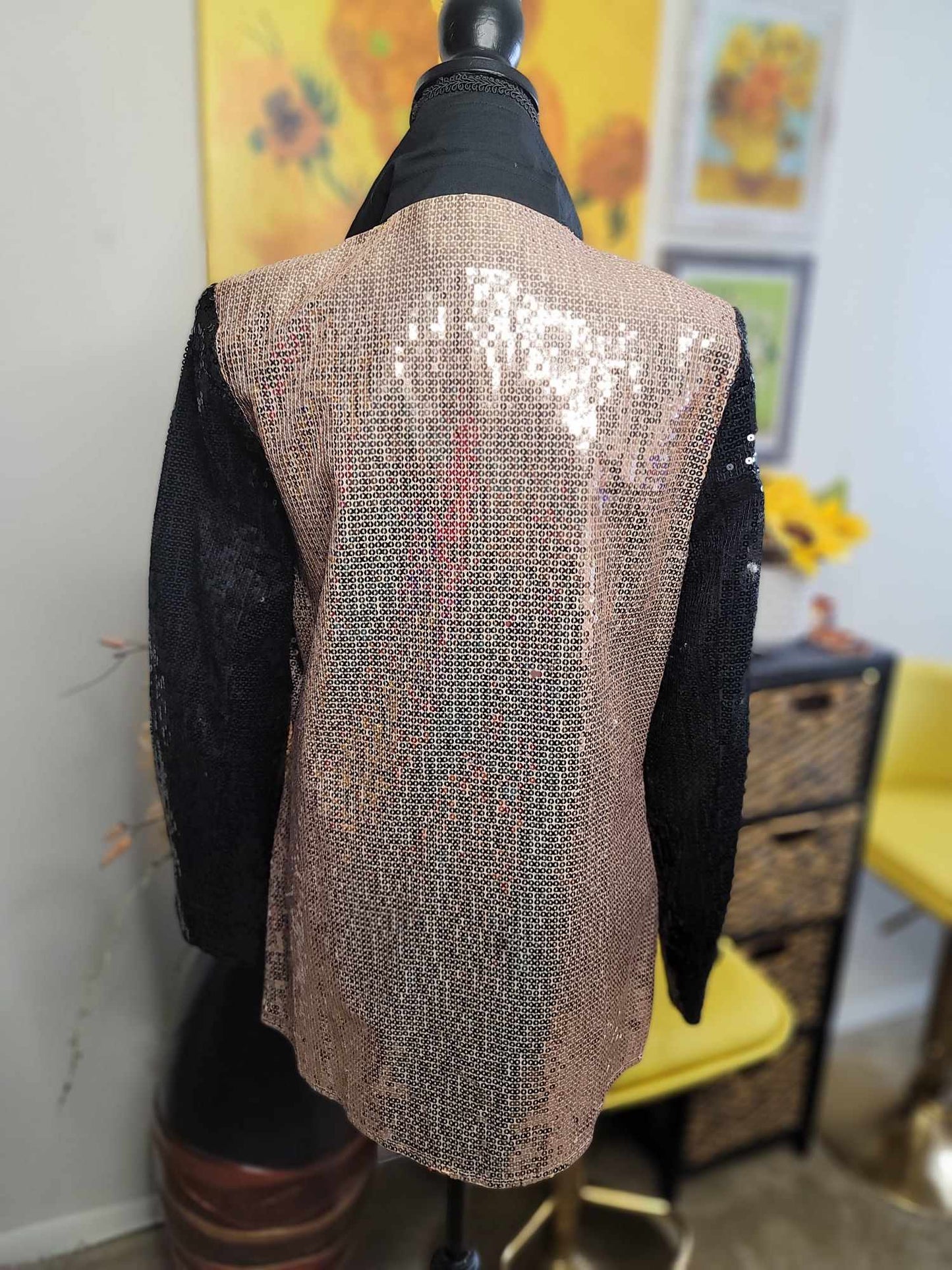 Golden Girl Colorblock Sequin Blazer