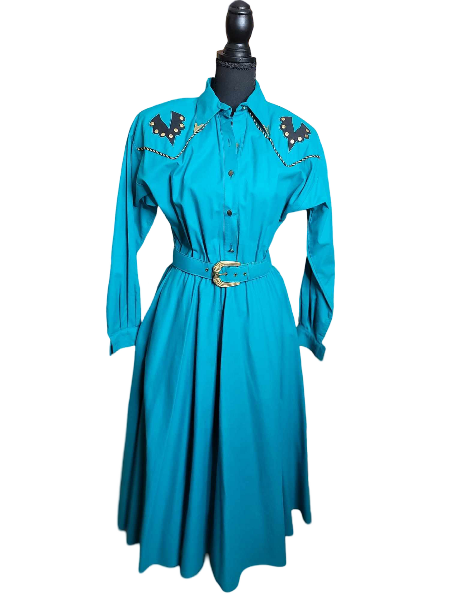 Western Teal Dress Teal