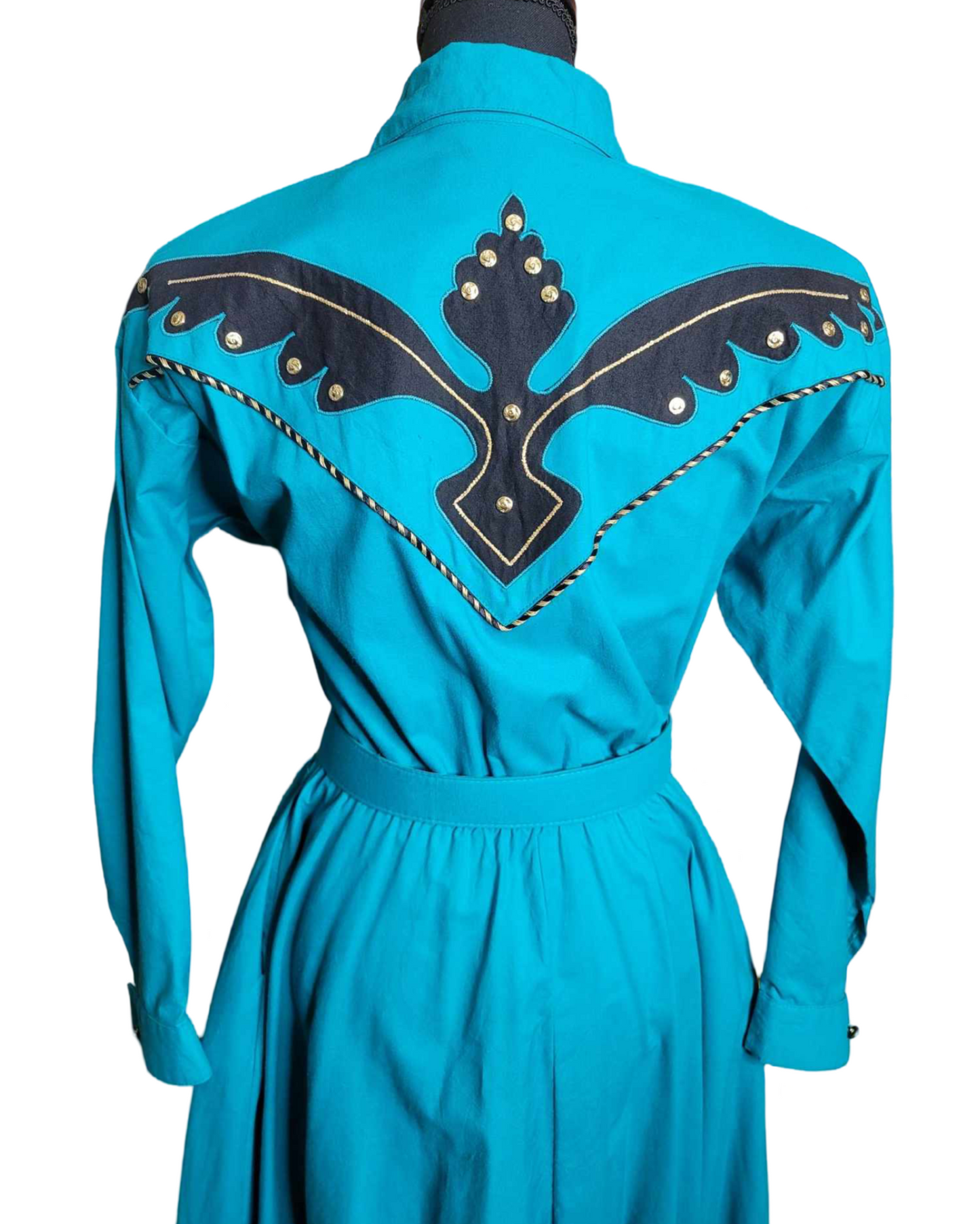 Western Teal Dress Teal