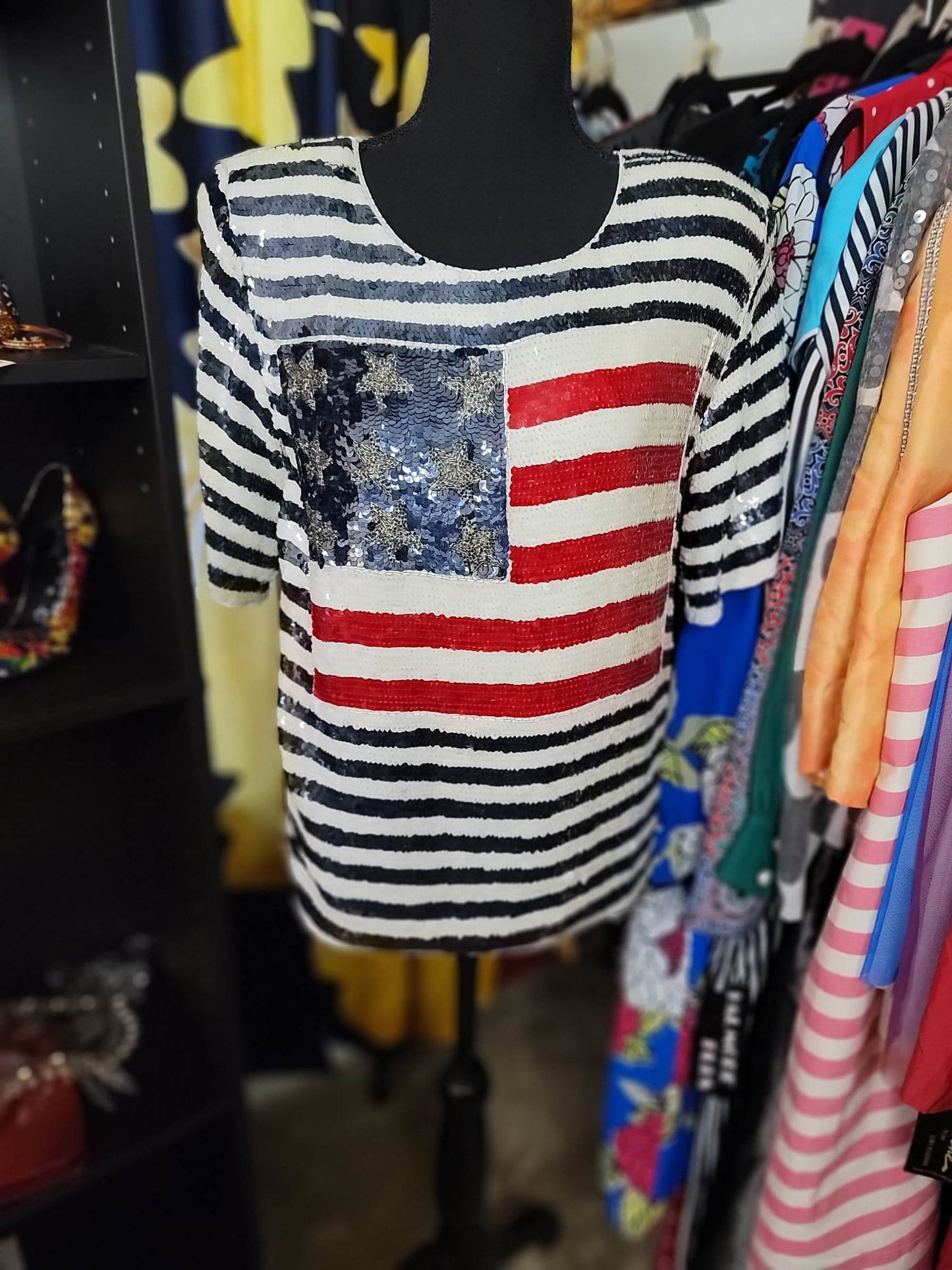 The Patriotic Sequin Top