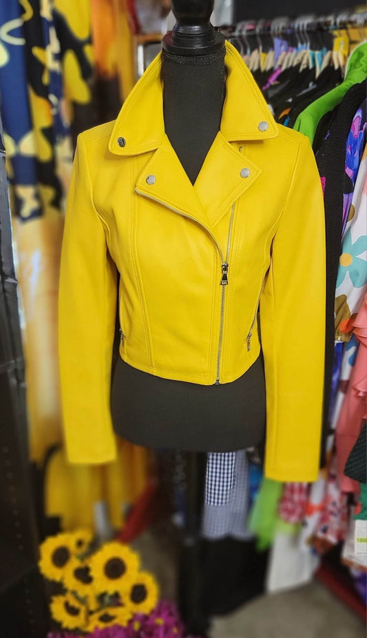 Yellow Kiss Fellow Moto Jacket