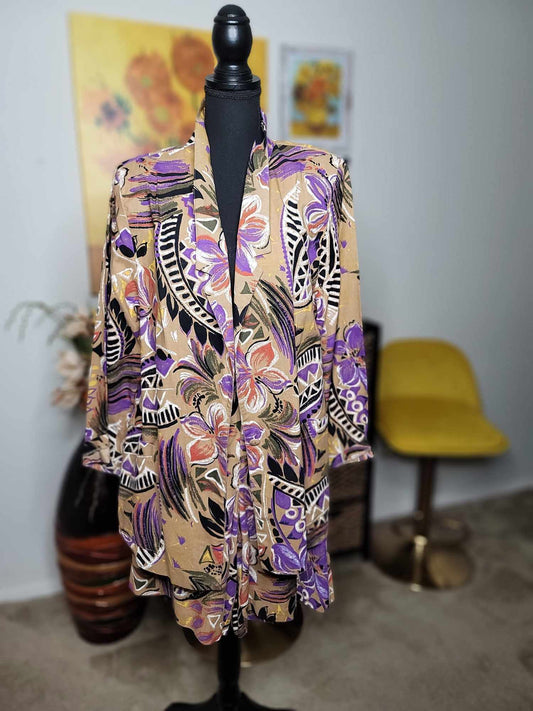 Tropical Grape Punch Blazer Short Set