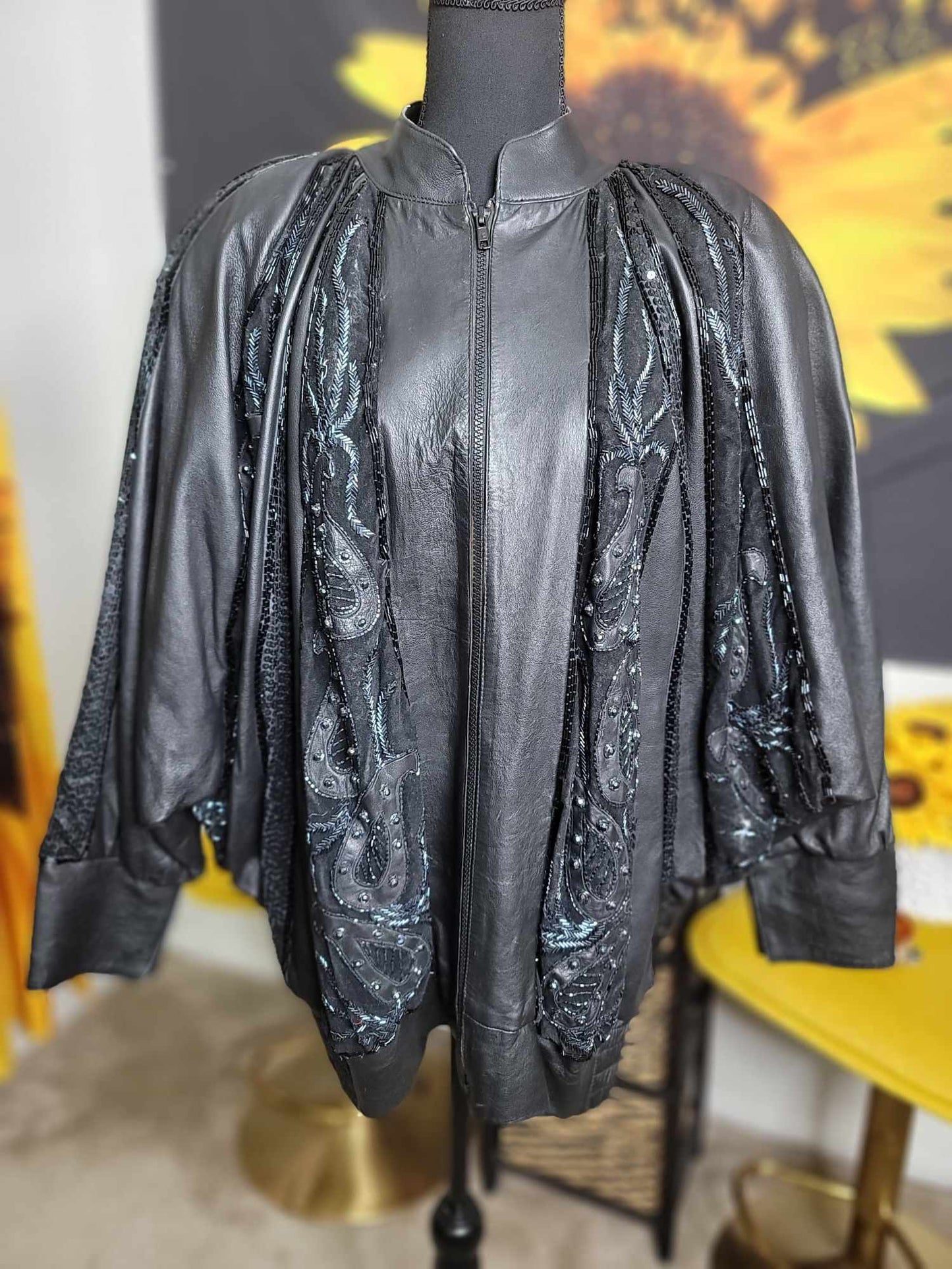 Dope Black Dolman Sequin Jacket