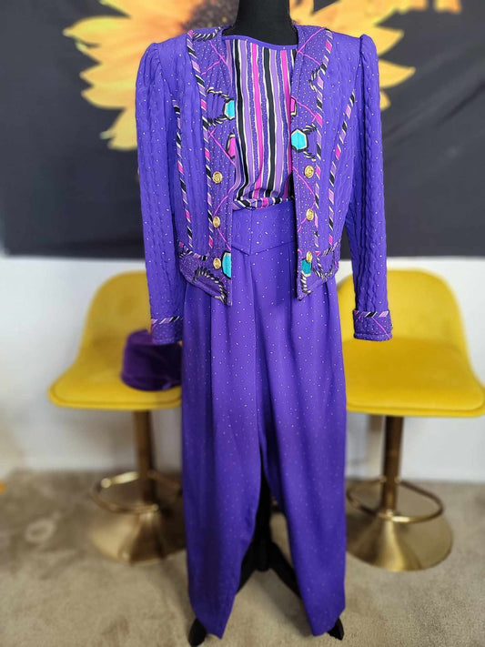 Renaissance Purple Dot Pant Set