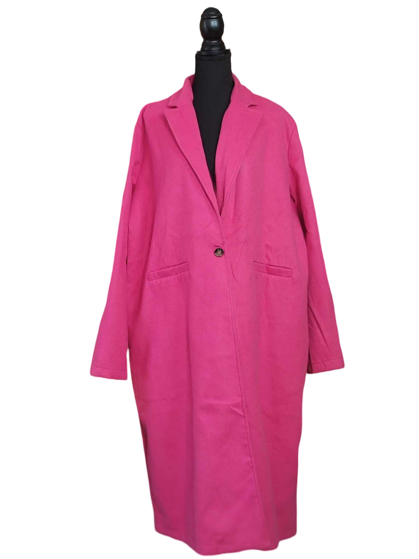 Felt Trench Coat Pink