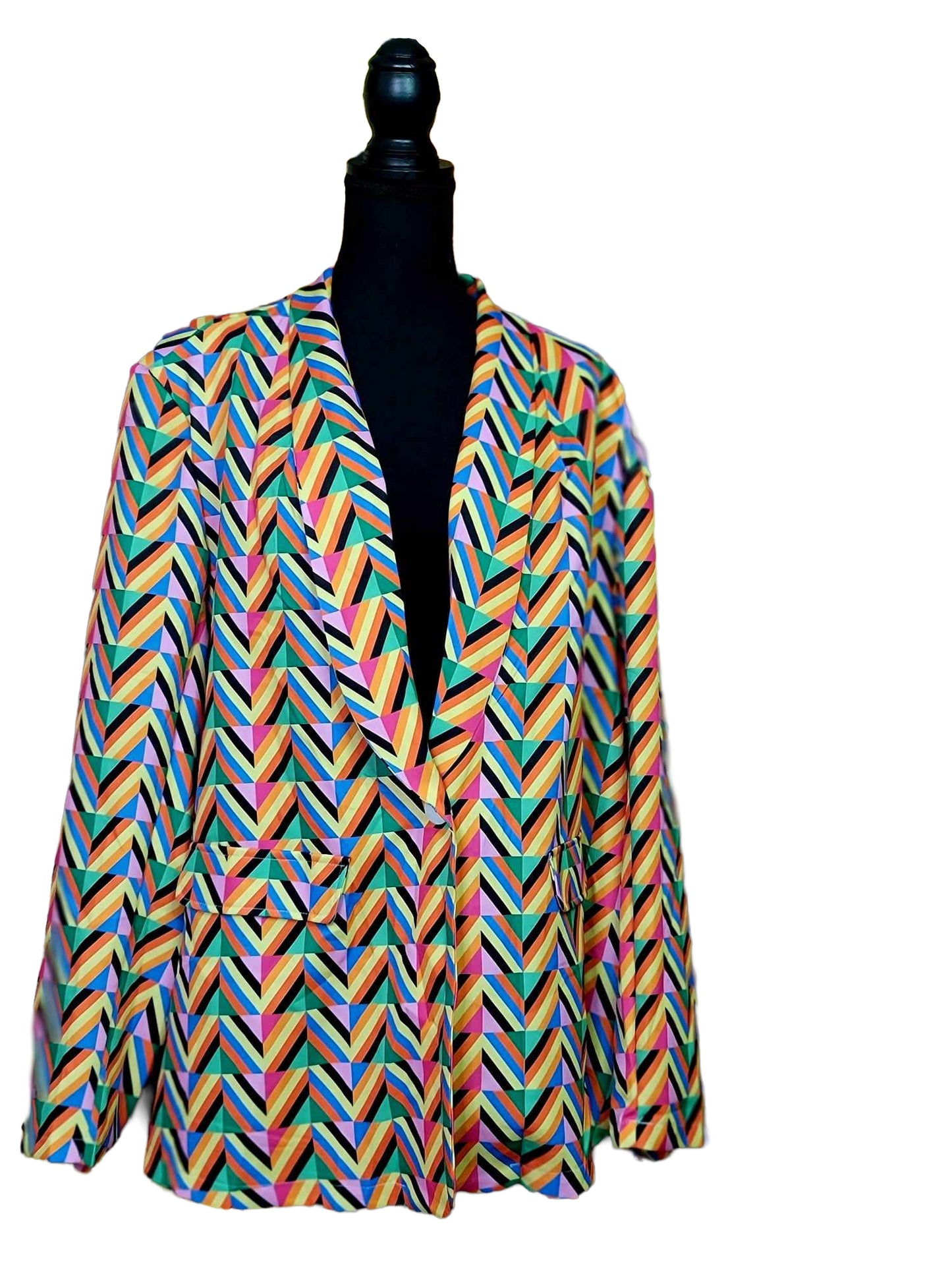 Zigzag Block Blazer