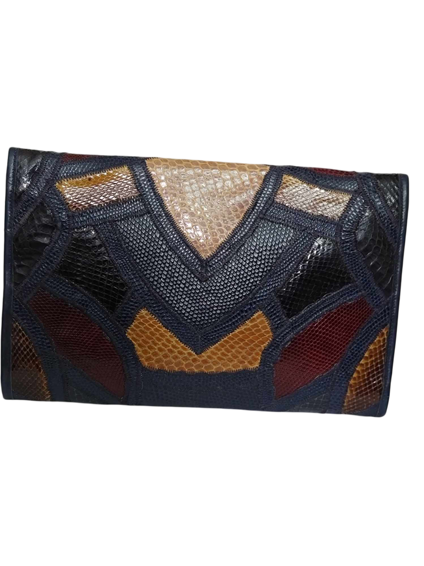 Varon Reptile Embossed Clutch