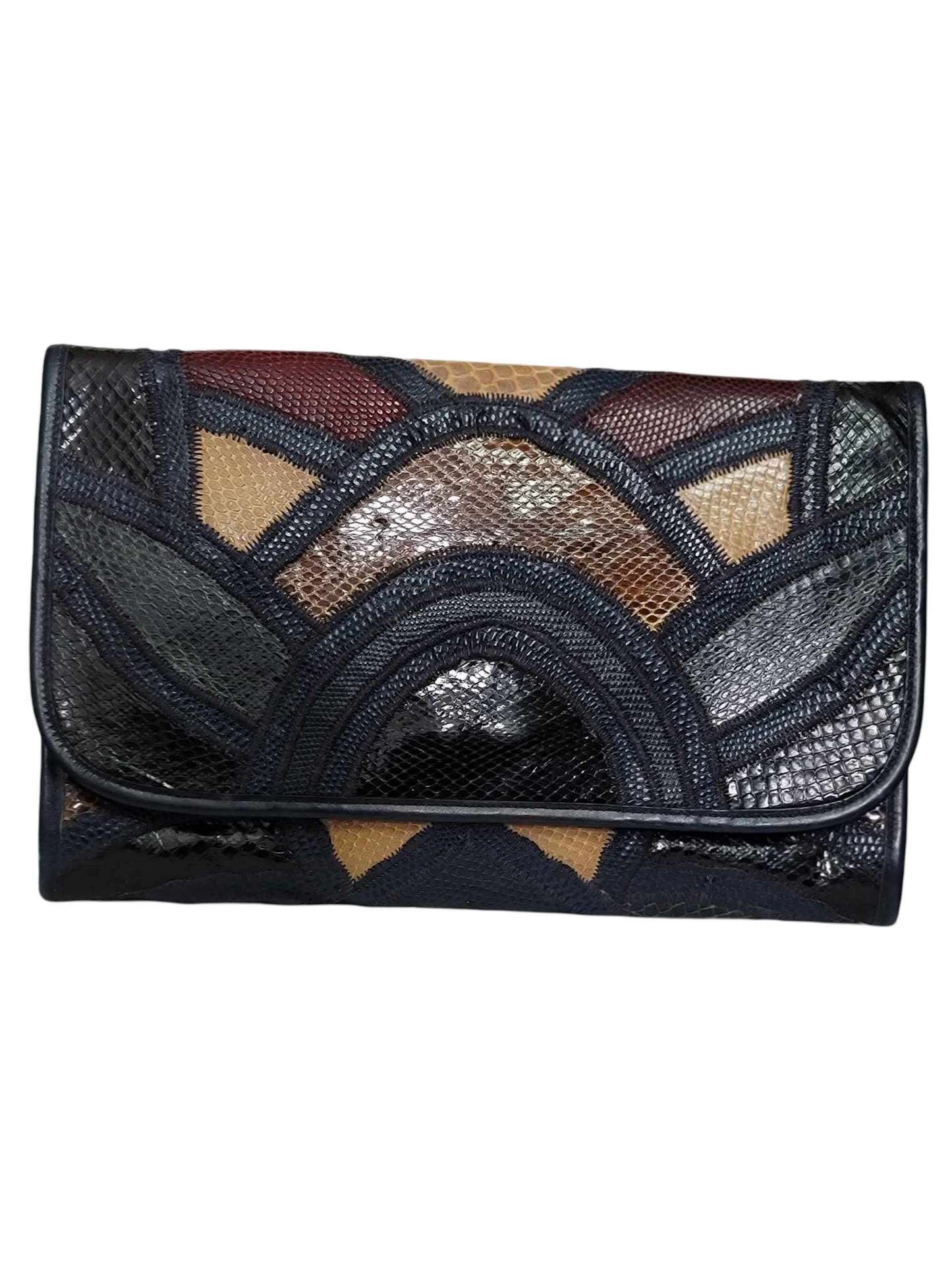 Varon Reptile Embossed Clutch